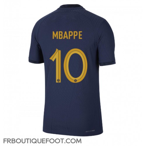 Maillot de foot France Kylian Mbappe #10 Domicile vêtements Monde 2022 Manches Courtes